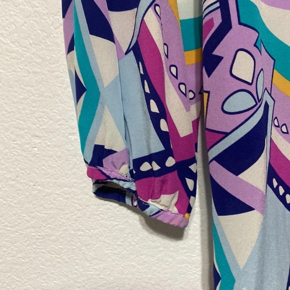 Annie Griffin Multicolor Silk Blouse Size M - Picture 4 of 8